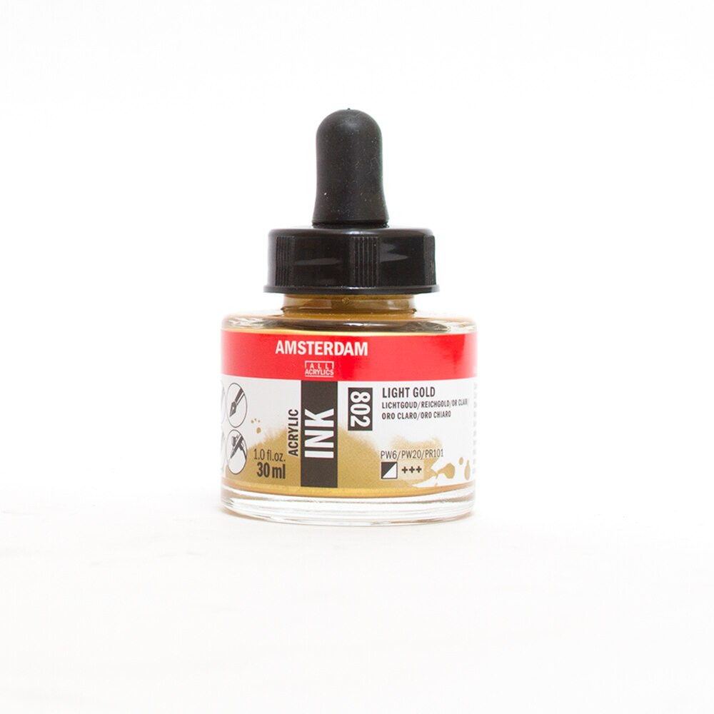 Amsterdam, Ink, Acrylic, Art & School, Acrylic, 30ml, 266260, Light Gold